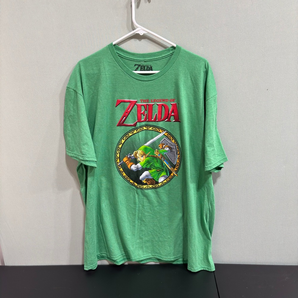 The Legend of Zelda Link Green Graphic T Shirt Men's 2XL Nintendo 2023